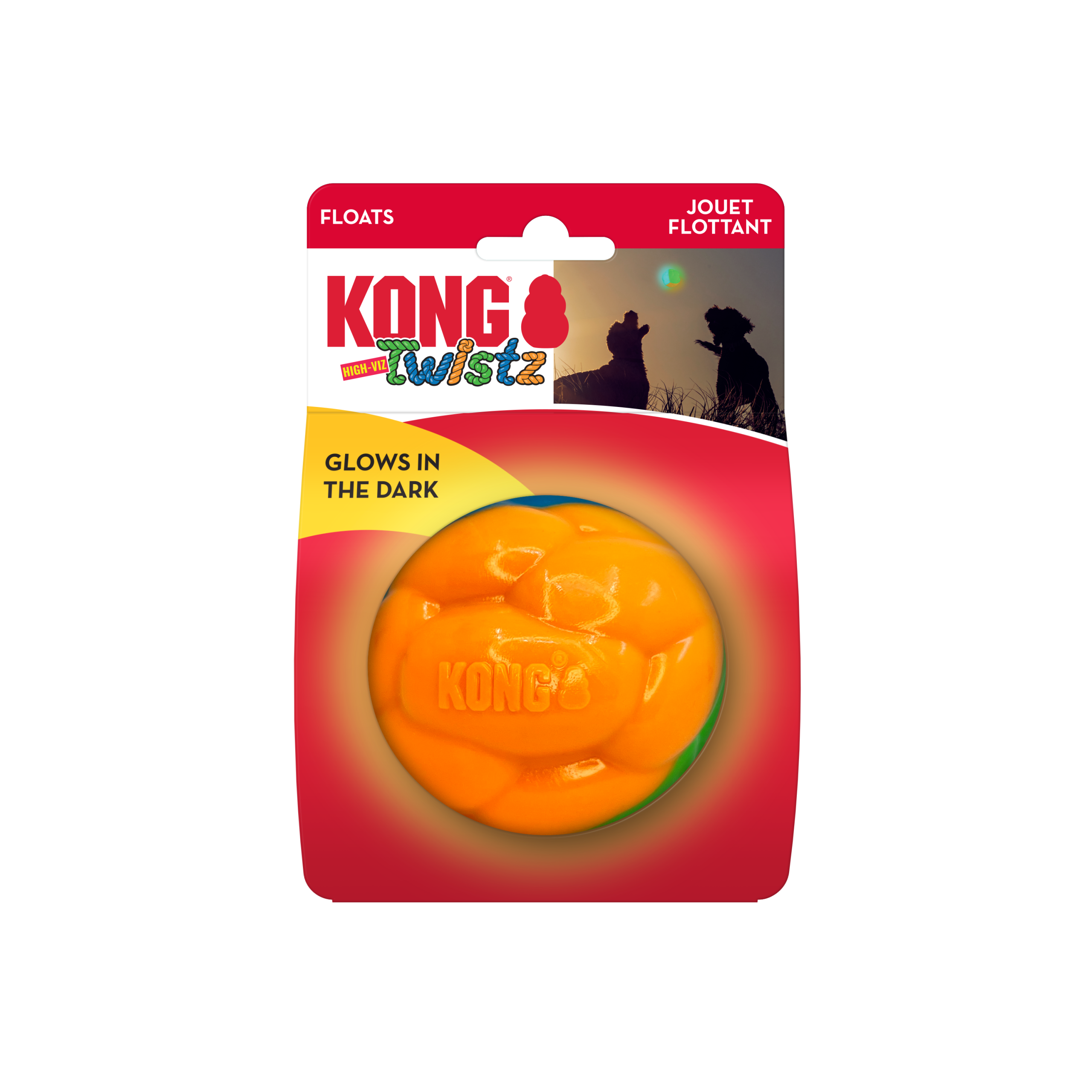 KONG Twistz High-Viz Ball Lg