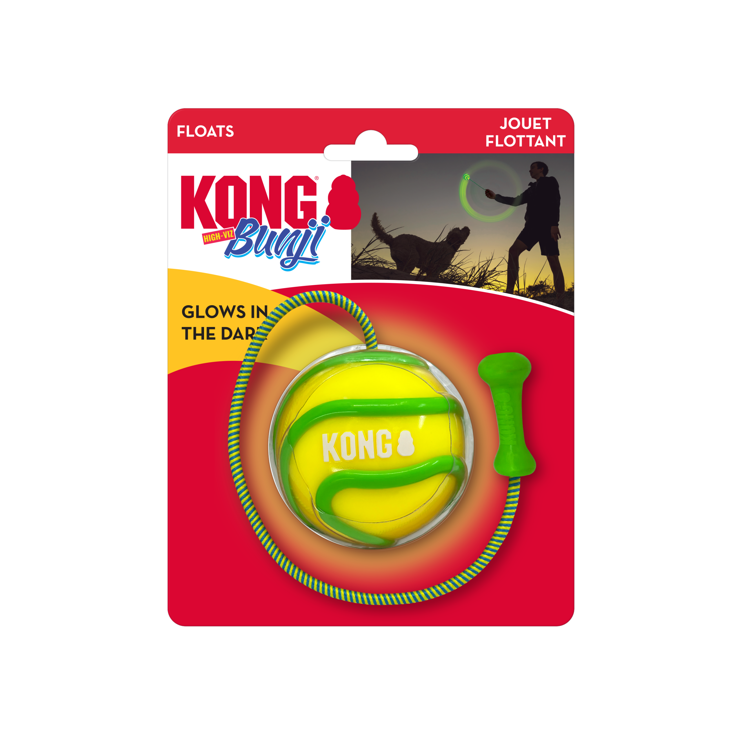 KONG Bunji High-Viz Ball Assorted Lg