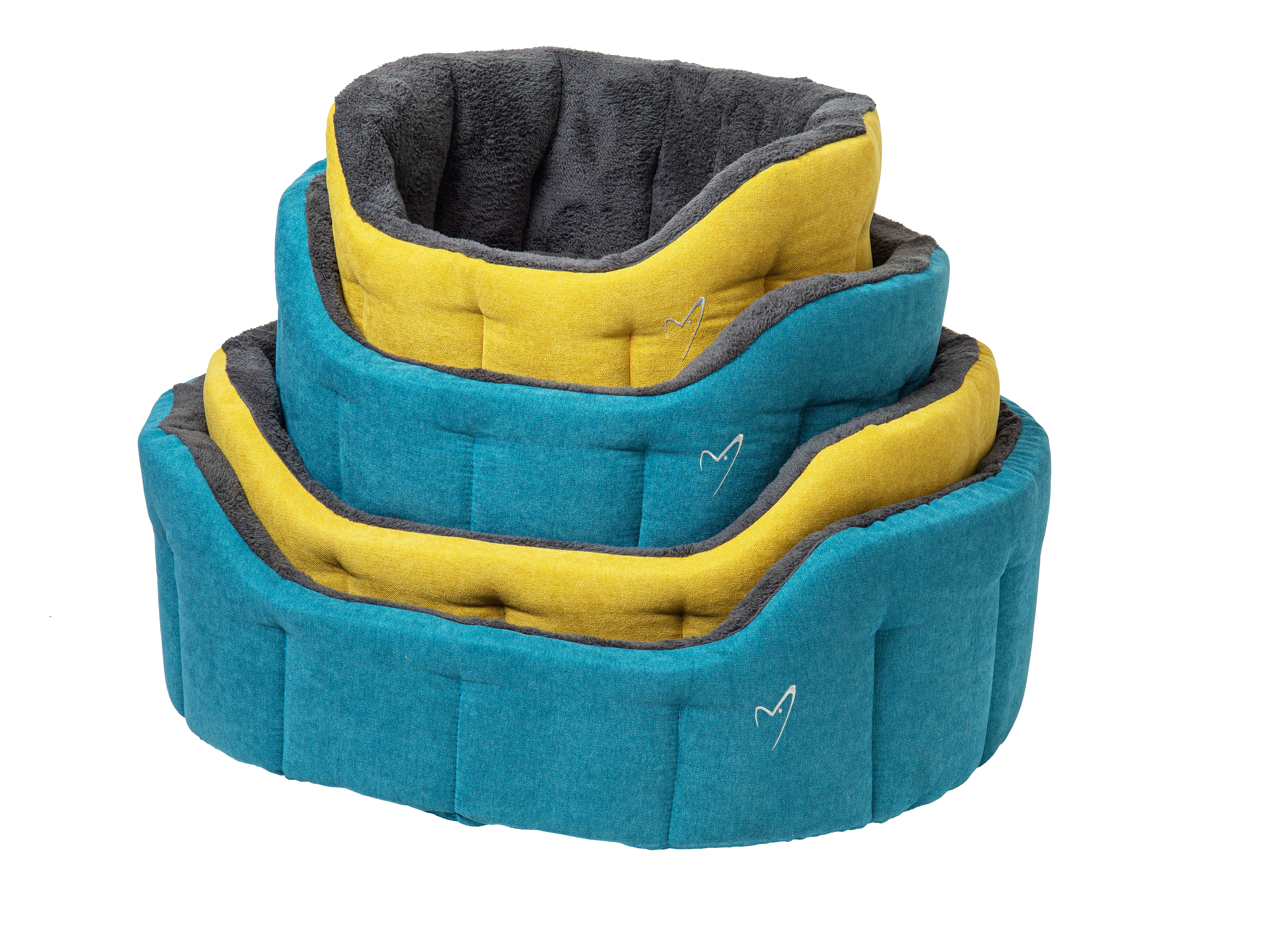 Pet Basket Bed with Deluxe Soft Comfy Fabric Washable Dog Cat Cosy Dogs Camden